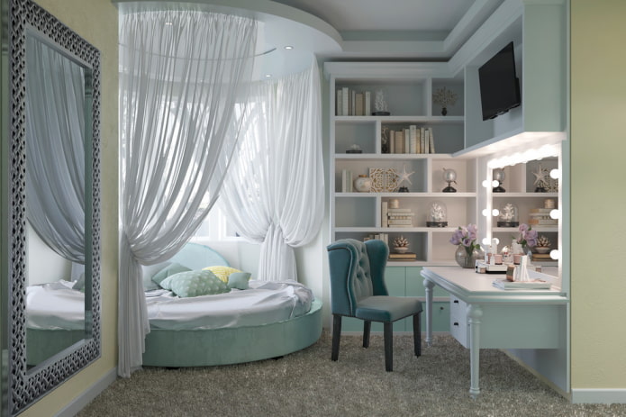 Diseño de dormitorio para una adolescente