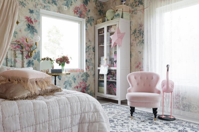 Dormitorio shabby chic para una adolescente