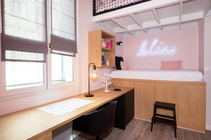Diseño de dormitorio para una adolescente