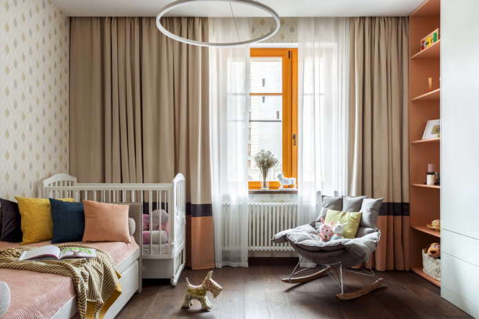 diseño de dormitorio para dos niñas de diferentes edades 