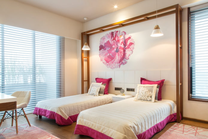 Dormitorio para dos chicas de estilo moderno
