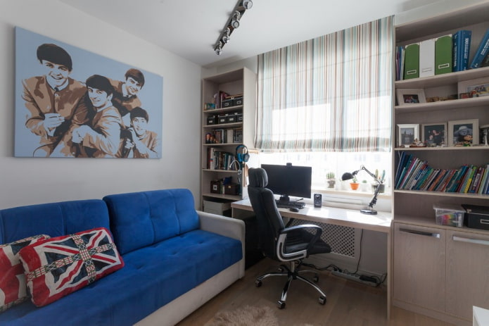 Decoración textil de un dormitorio de niño dormitorio de un adolescente