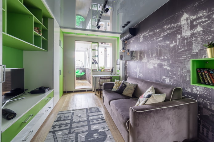 Disposición de muebles en el dormitorio para un adolescente