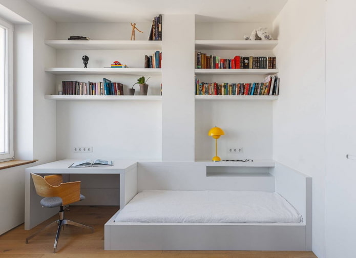 Dormitorio minimalista para un adolescente