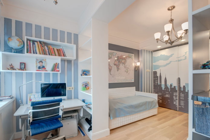 zonificación de un dormitorio para un adolescente