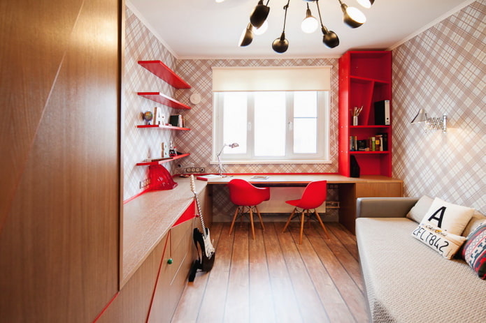 diseño de un dormitorio pequeño para un adolescente