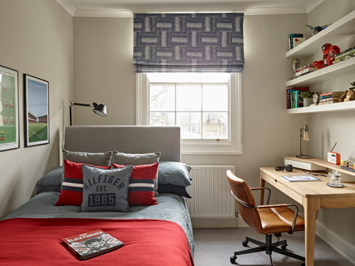 diseño de un dormitorio pequeño para un adolescente
