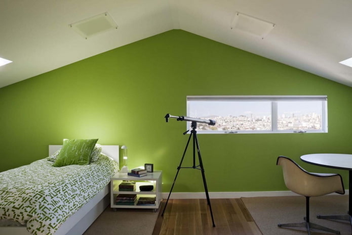 esquema de colores de un dormitorio para un adolescente