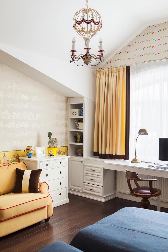 habitación infantil con ventanas orientadas al norte