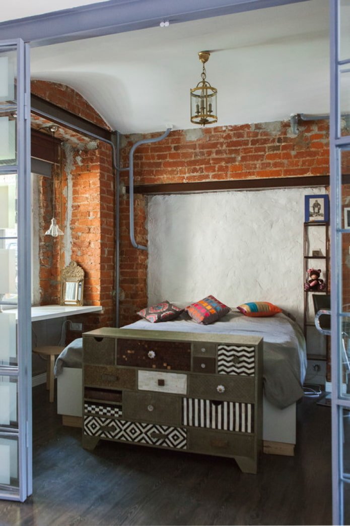 Cómoda luminosa de estilo loft