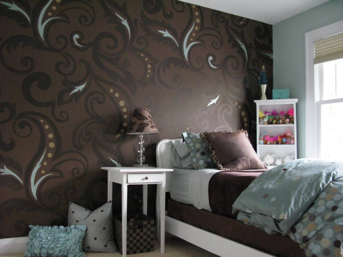 papel pintado en el interior de una habitación infantil