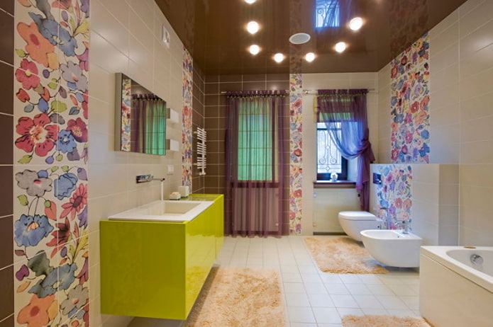 Techo tensado en el baño