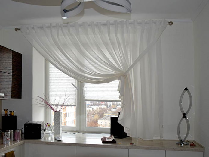 cortinas cortas de un solo lado