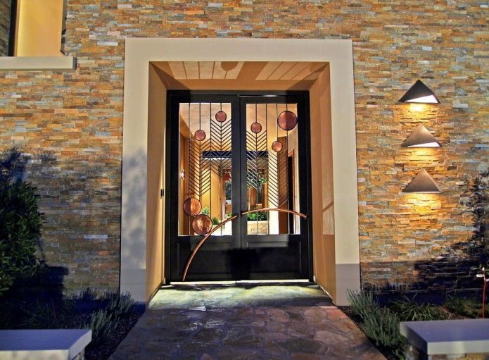 puerta forjada en estilo art déco
