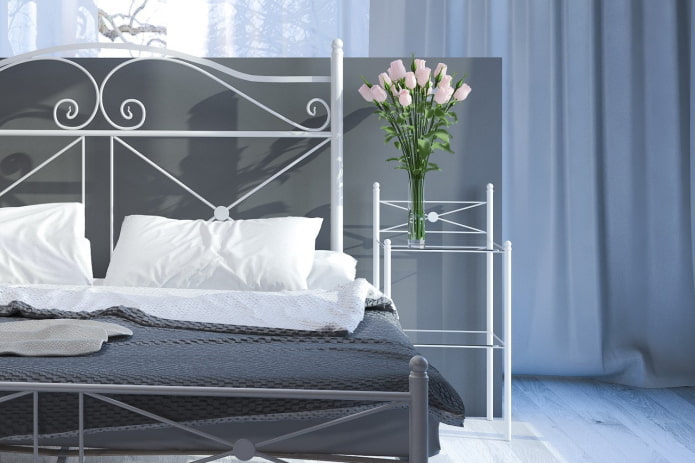 cama forjada blanca