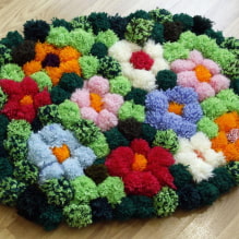 ¿Cómo hacer una alfombra con pompones?-1
