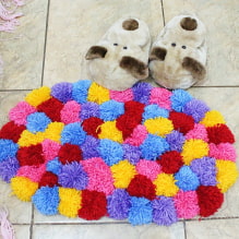 ¿Cómo hacer una alfombra con pompones?-6