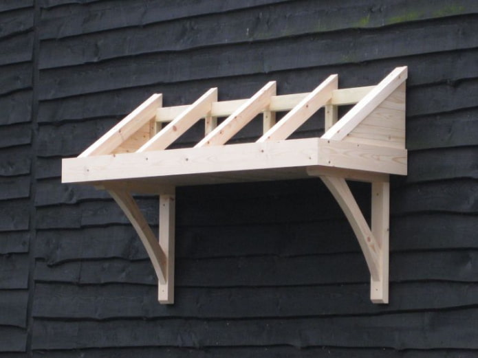 base de madera para la marquesina