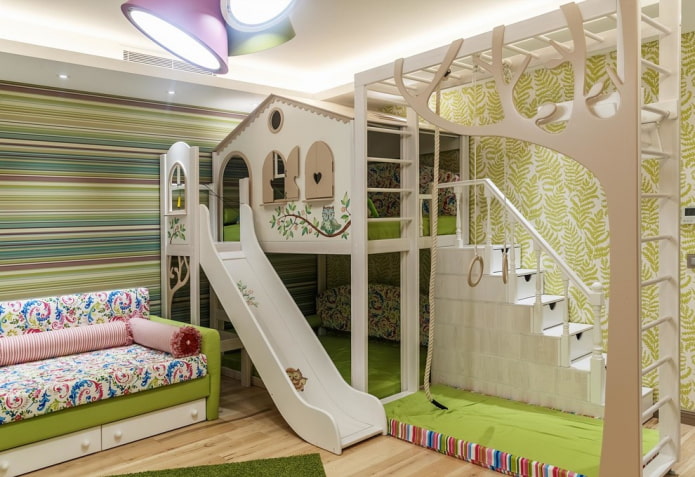 zona de juegos en la habitación infantil