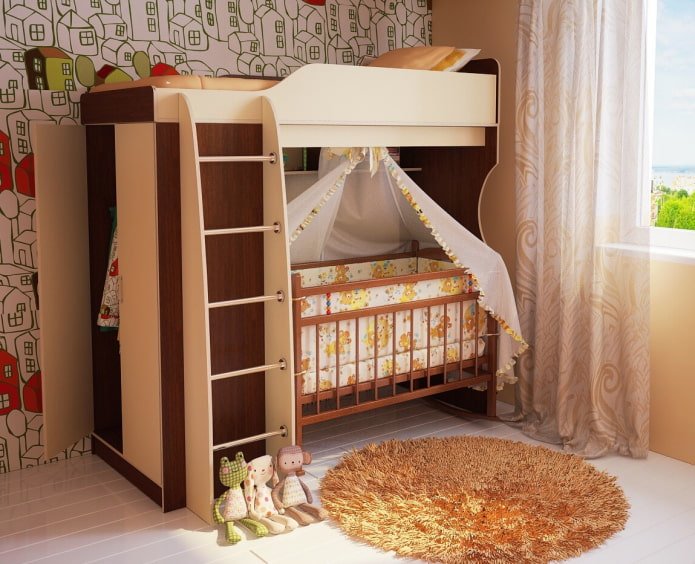 habitación infantil con cuna para recién nacido
