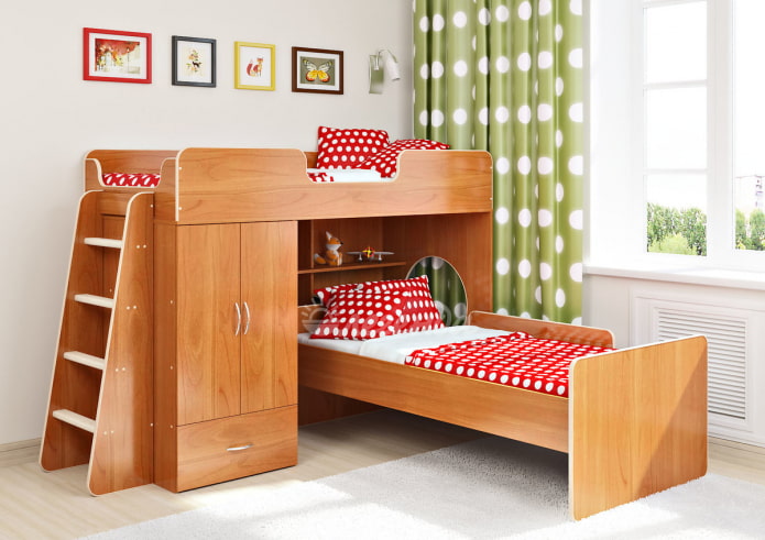 muebles de esquina en la habitación infantil