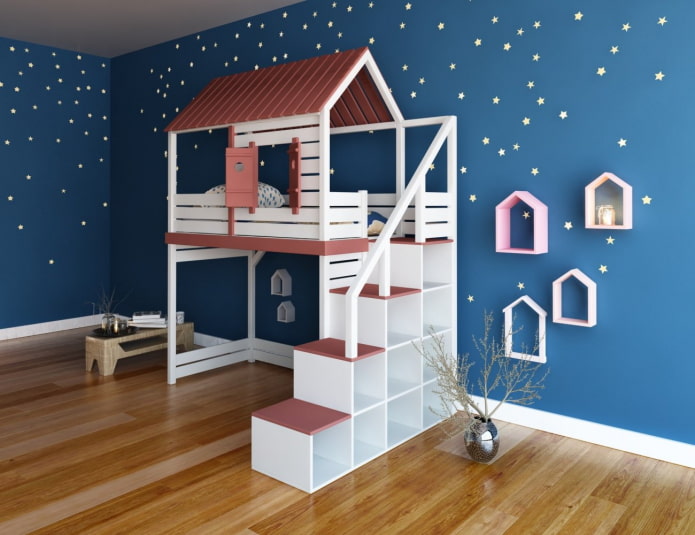 cama en forma de casa