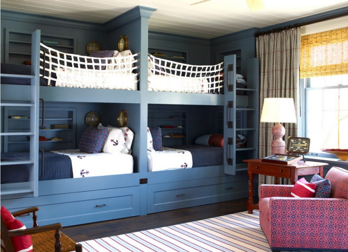 Estilo náutico en la habitación infantil