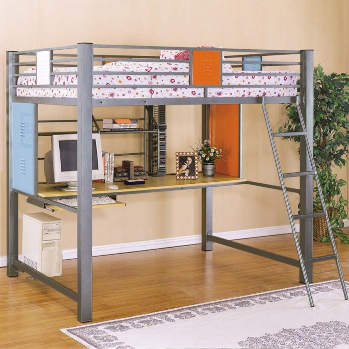 muebles metálicos en el interior