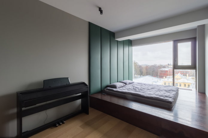 colocación de una cama podio en el interior