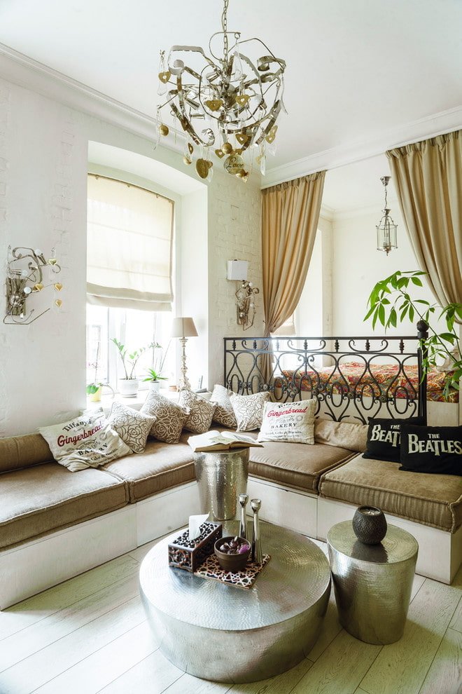 Boho en el dormitorio-salón