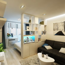 ¿Cómo colocar una cama en un apartamento de una habitación?-1