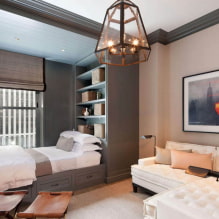 ¿Cómo colocar una cama en un apartamento de una habitación?-2