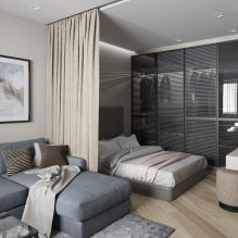 ¿Cómo colocar una cama en un apartamento de una habitación?-4