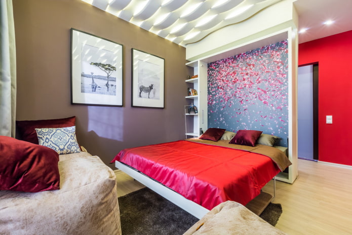 Diseño de cama empotrada en el interior