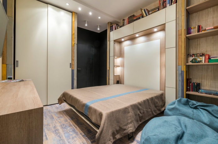 Diseño de cama empotrada en el interior