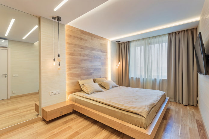 cama de madera sin respaldo
