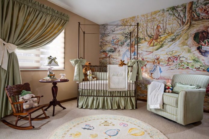 Cama infantil forjada en el interior