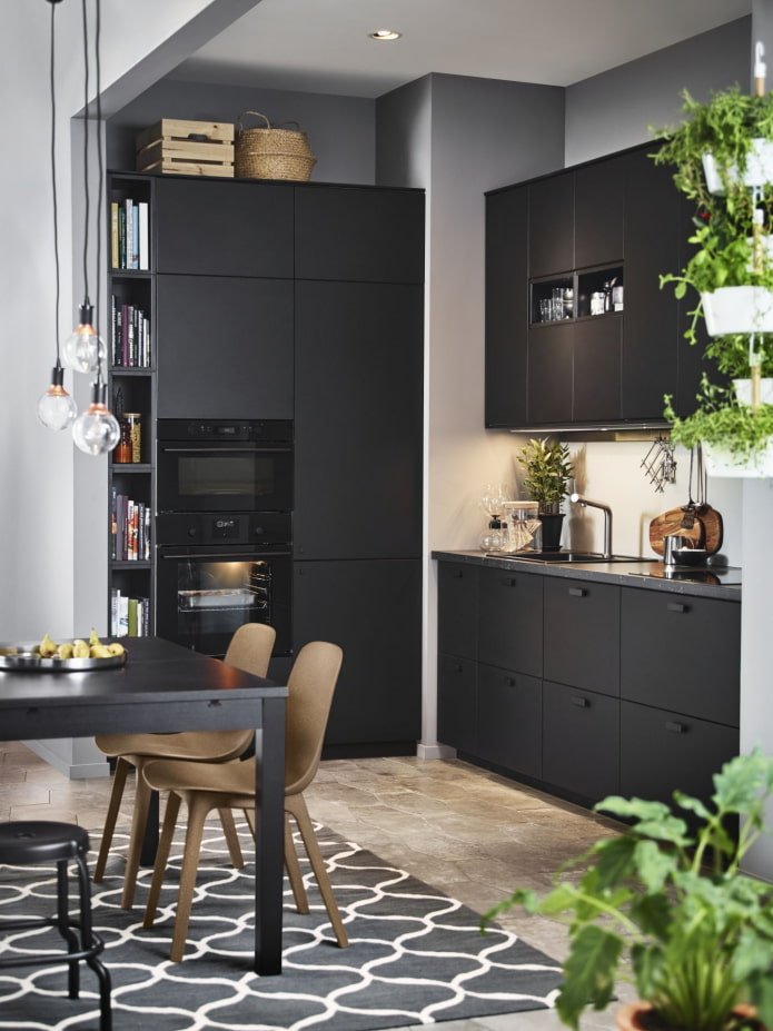 Cocina oscura de Ikea