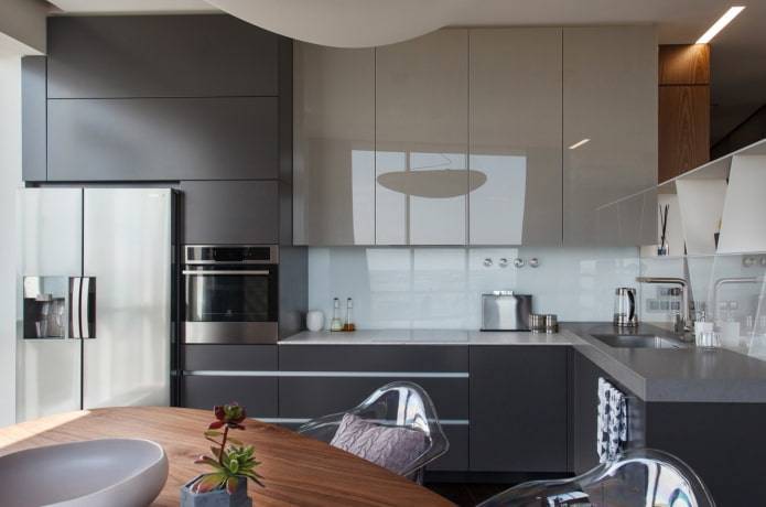 mueble en el interior de la cocina de estilo Art Nouveau