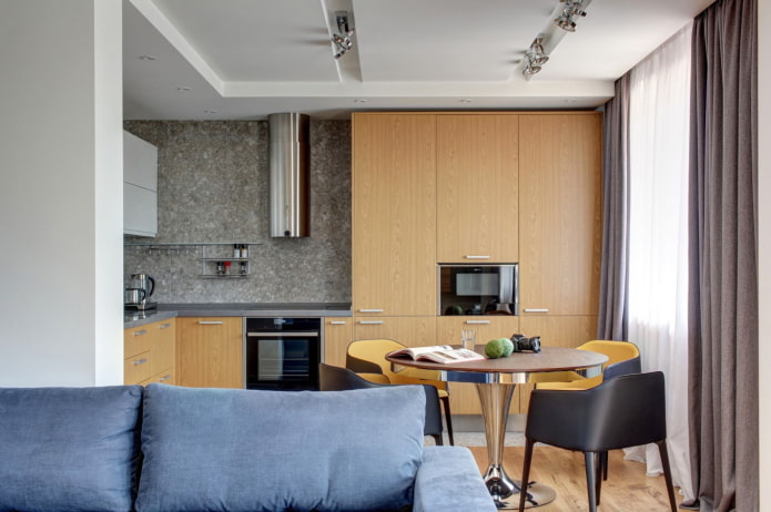 pared de estuches en la cocina