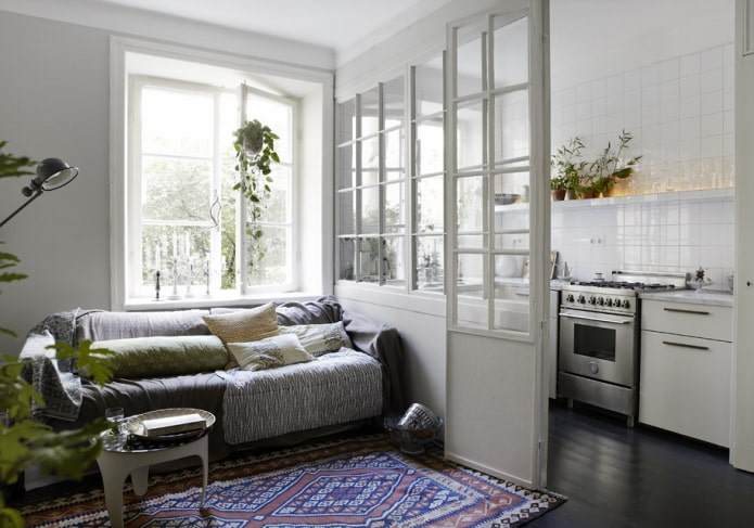 Zonificación de una cocina-salón de 12 m²