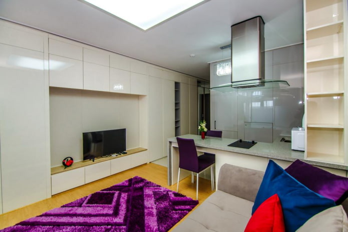 Disposición de una cocina-salón de 15 metros cuadrados