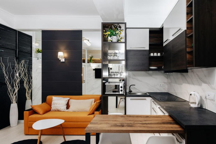Pequeña cocina-salón