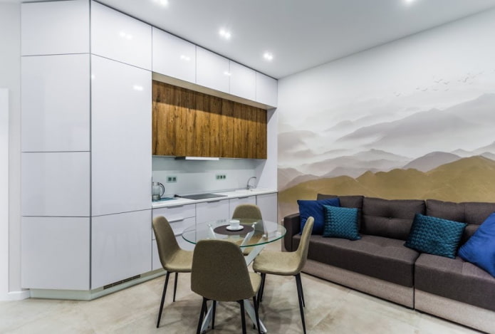Disposición de una cocina-salón de 15 metros cuadrados
