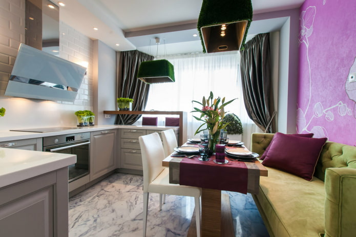 cocina-salón 14 m²
