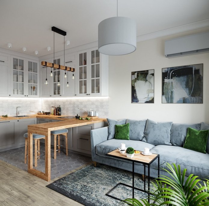 cocina-sala de estar