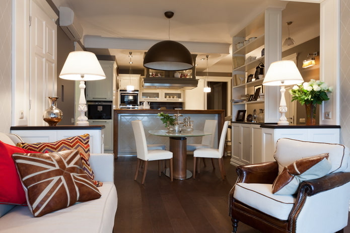 Disposición de una cocina rectangular