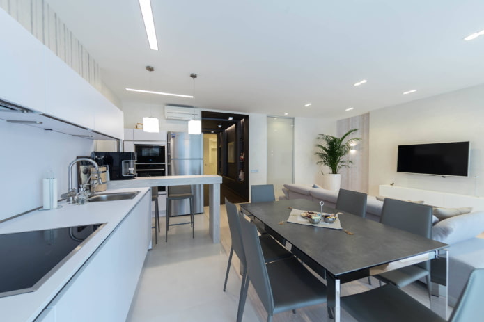TV en la cocina-salón