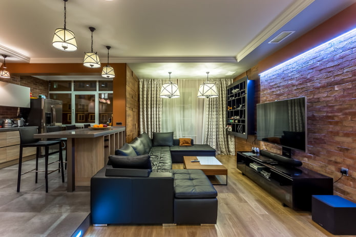 Zonificación de una cocina-salón de 30 metros cuadrados