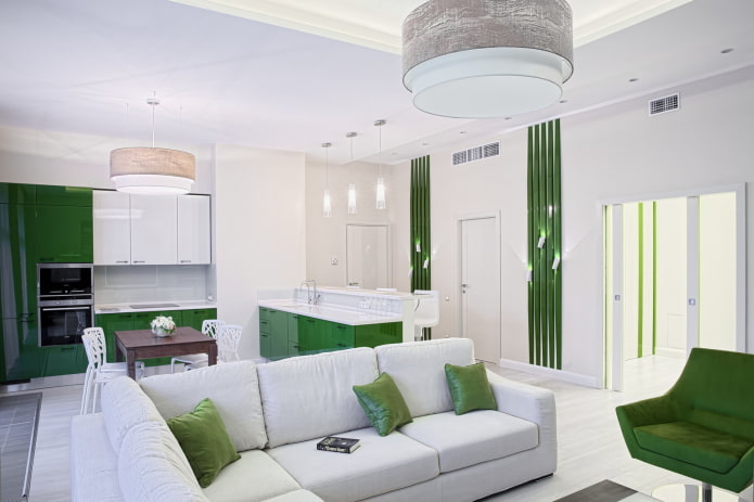 diseño de interiores de cocina-salón